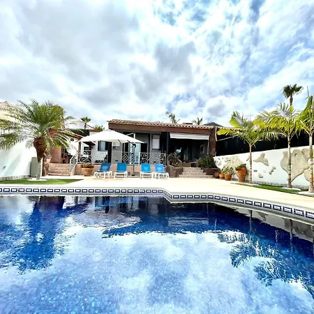 With Bbq, Private Heated Pool In Tenerife South Villa